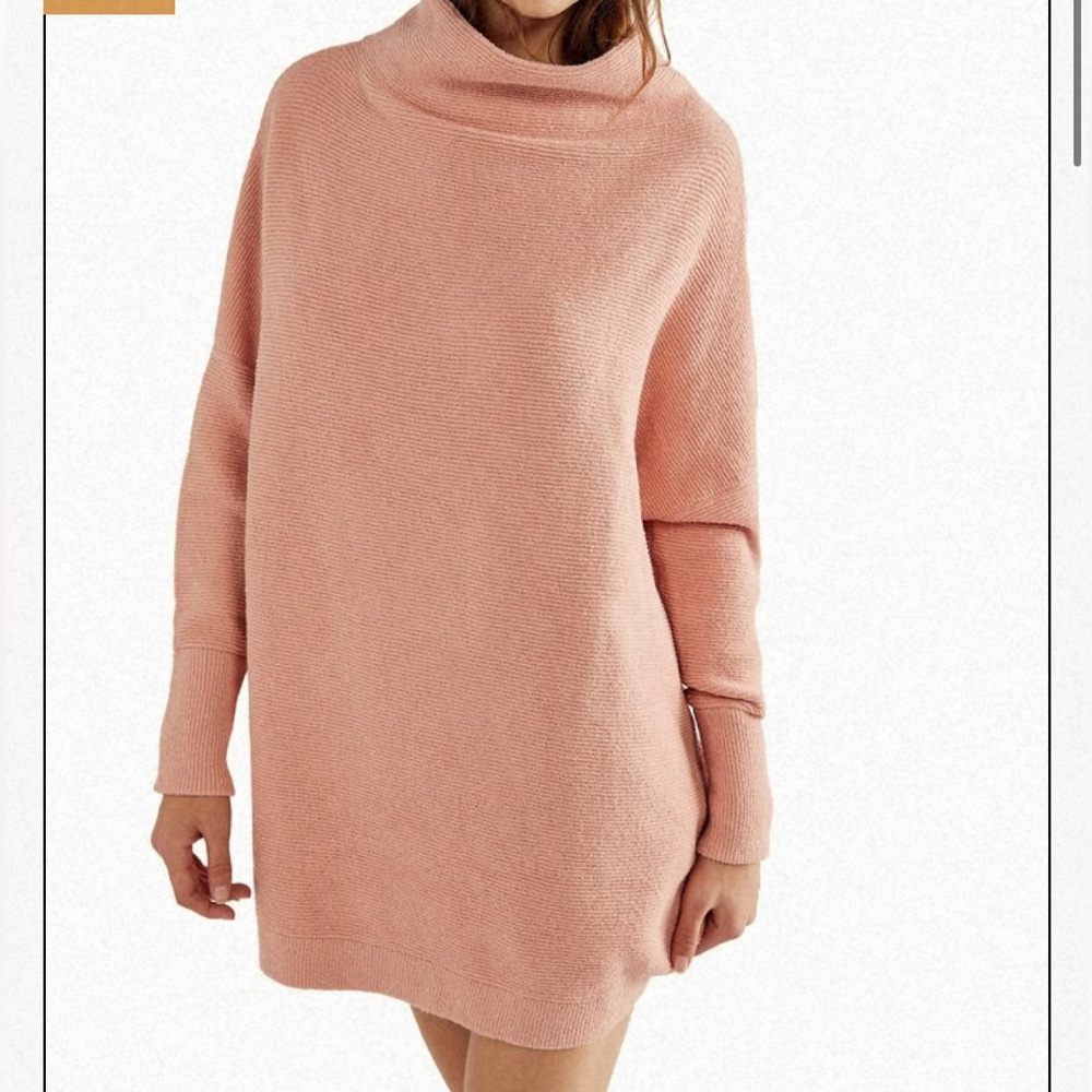 Free People Ottoman slouchy sweater tunic NWT S Pink